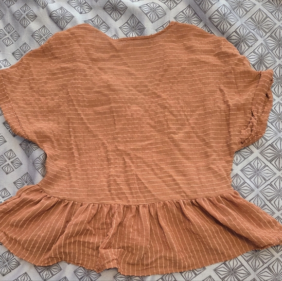 Blu Pepper Button-Down Ruffle Top - Picture 3 of 3